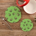 thumbnail image 2 of SKYSONIC Cute Avocados Green Pot Holders Trivets, 2 Pcs Heat Resistant Trivets,Summer Fruit Cotton Thread Weave Mats for Hot Pads Pans Pot Bowl Teapot for Kitchen Decor, 2 of 7