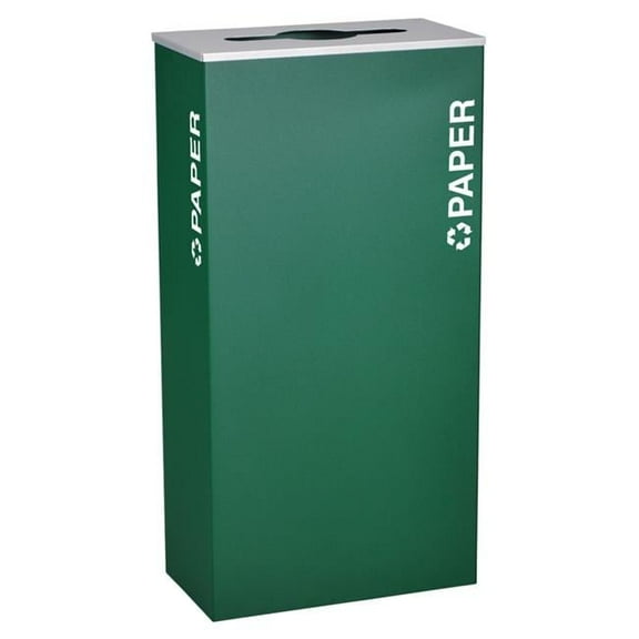 Ex-Cell Kaiser RC-KD17-P EGX Rectangular Paper 17 GallonRecycling Receptacle, Emerald Texture