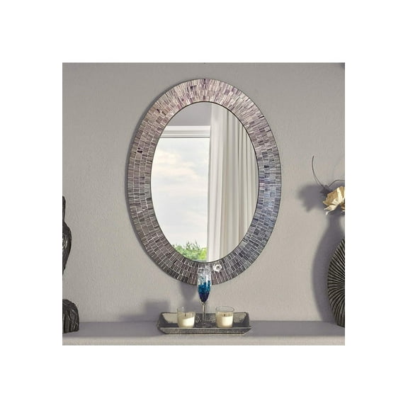 DecorShore Bohemian Rhapsody Wall Mirror -Purple Rain - Glass Mosaic Decorative Wall Mirror