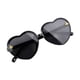thumbnail image 2 of Bonitas gafas de sol con forma de corazón para niños, marco pequeño para negro, 2 of 9