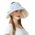 thumbnail image 2 of Cutuoiiu Sun Hat for Women Foldable Wide Brim Sun Hat with Ponytail Hole Two Tone Reversible Beach Hat Adjustable Outdoor Sun Protection Hat for Travel Gardening Hiking, 2 of 8