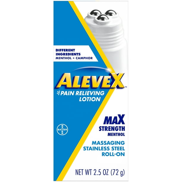 AleveX Pain Relieving Lotion with Rollerball Applicator, Topical Pain
