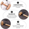 thumbnail image 2 of 2 Pieces Dough Roll Natural Wooden Pizza Roll & Agrave; Non Stick Pastry Pizzer Rolling Pin Pastry Pizza Dough Roller Docker Time Saving Kitchen Tools, 2 of 3