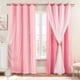 thumbnail image 1 of Cortinas XiDi para decoración de dormitorio, color rosa, 132 x 213 cm, 1 of 9
