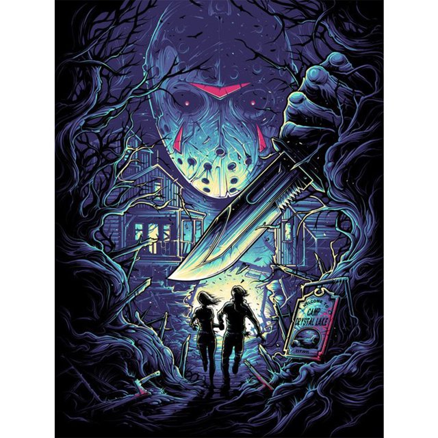 Pintura de diamante (DB7380) Hellraiser 5D Kits de bricolaje Resina Ronda completa 45x60cm FLhrweasw Nuevo