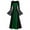 Green, variant on Zpanxa 1950's Dresses for Women Vintage, Womens Celtic Medieval Floor Length Dress, Renaissance Gothic Cosplay Dress, Mesh Bell Sleeve Irregular Long Dress Green S