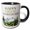 Black/White, variant on 3drose, Happy Fourtieth Anniversary Forest Scene, 11oz Two-tone Black Mug