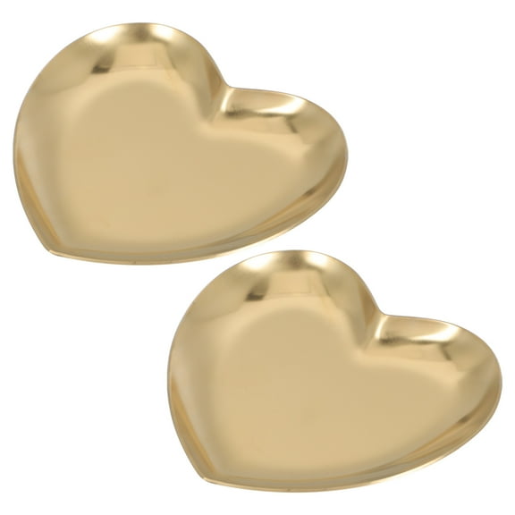 HOOWIFFY 2Pcs Stainless Steel Heart Shaped Cake Pan Storage for Parties Dining