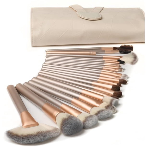 18-piece professional makeup brush set, with wooden handle, foundation blending blush concealer lip brush brush set