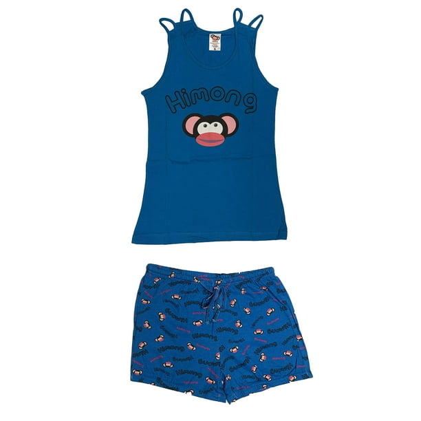 Pijama para Mujer Set de Camiseta Azul y Short Azul Tatys Fashion 8813