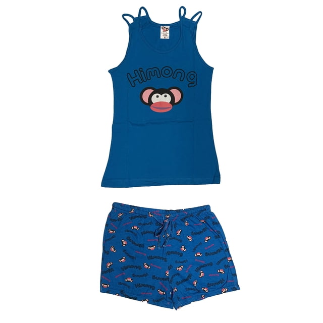 Pijama para Mujer Set de Camiseta Azul y Short Azul Tatys Fashion 8813