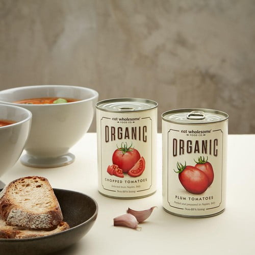 Eat Wholesome Organic Chopped Tomatoes 400g, British Import (Pack of 3)