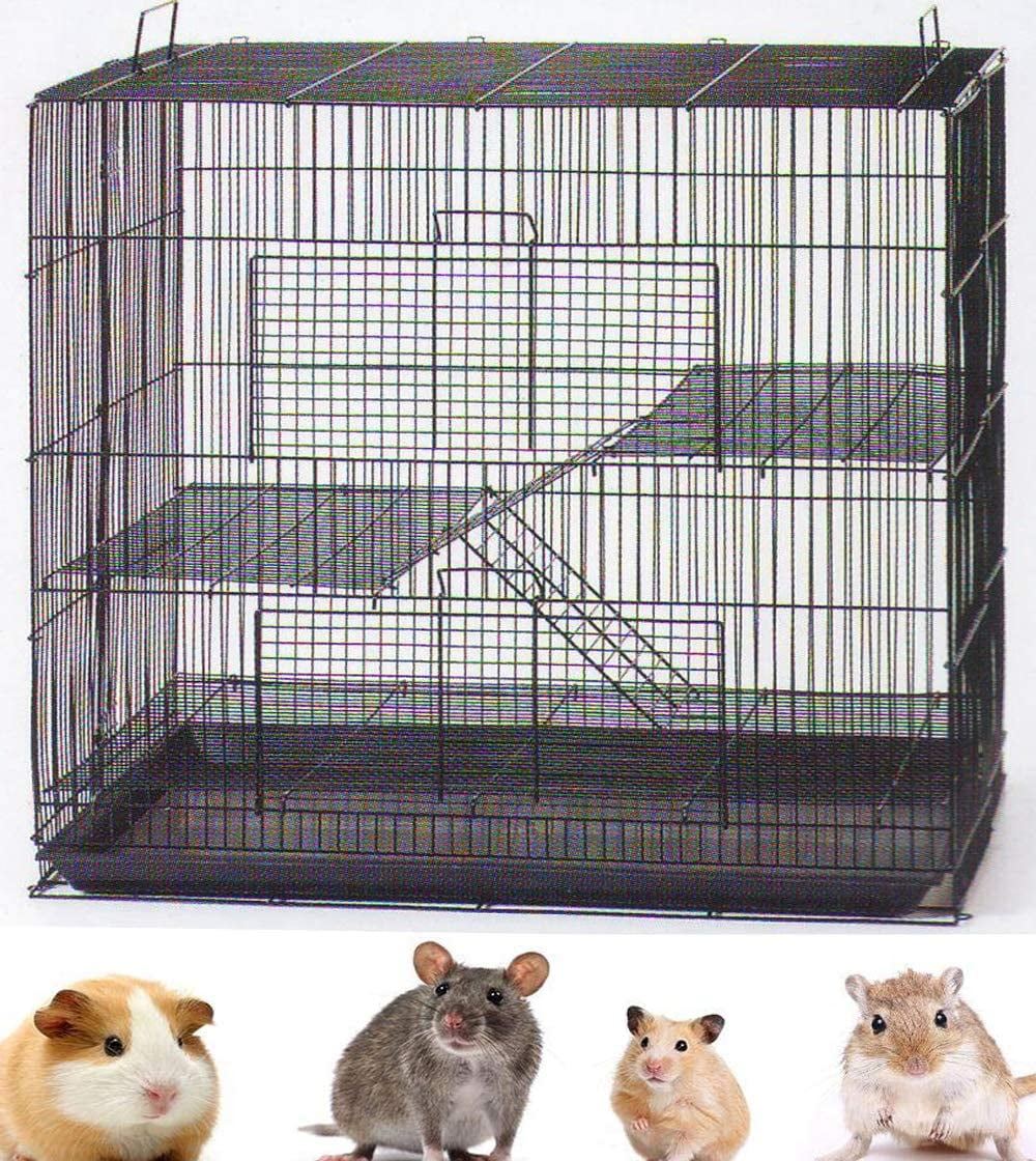 2 in 1 Cage home Animal High Rise Tank Toppe Rat Cute Chinchilla GuGuinea Pig 