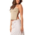 thumbnail image 4 of Sngxgn Women's Basic Short Camisole Strap Layering Tank Top(Yellow,L), 4 of 7