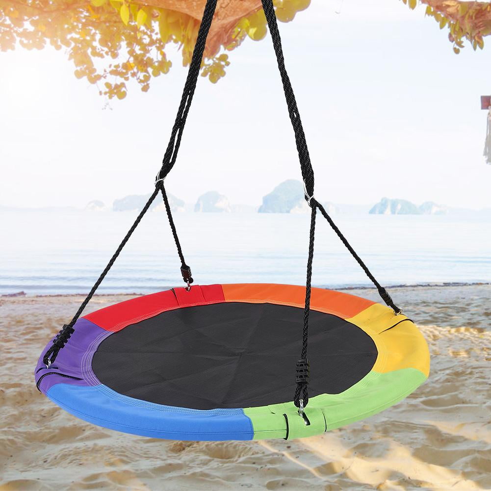 HERCHR Round  Tree Swing Playground Tree Outdoor Hanging Play Slide
