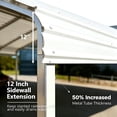 thumbnail image 5 of 10x20 FT Heavy Duty Galvanized Steel Carport – Vertical Roof, All-Weather Outdoor Garage Shelter for 1 Cars, RV, Boat, Tractor & Dual Vehicle Storage, 5 of 5