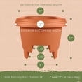 thumbnail image 3 of Bloem 24" Plastic Deck Rail Planter, 9" H x 24" L x 12" W, Fits Rail Sizes between 4.75 to 5.75" Wide, Terra Cotta, 2-Pack, 3 of 9