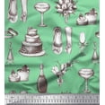 thumbnail image 1 of Soimoi Cotton Voile Fabric Cake,Wine Glass & Bellies Fashion Fabric Prints By Yard 56 Inch Wide, 1 of 1