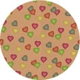 thumbnail image 1 of Ahgly Company Indoor Square Patterned Papaya Orange Area Rugs, 3' Square, 1 of 6