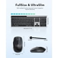thumbnail image 2 of Samsers Wireless Keyboard and Mouse Combo, Ultra Slim Rechargeable Dual-Mode (Bluetooth 5.0x2 +2.4G) Silent Keyboard and Mouse Set, Multi-Device Full, 2 of 7