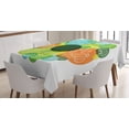 thumbnail image 1 of Vegetable Tablecloth, Organic Healthy Food Fruits Doodle Pattern Vegan Group Paleo Diet Illustration, Rectangular Table Cover for Dining Room Kitchen, 60 X 90 Inches, Multicolor, by Ambesonne, 1 of 3