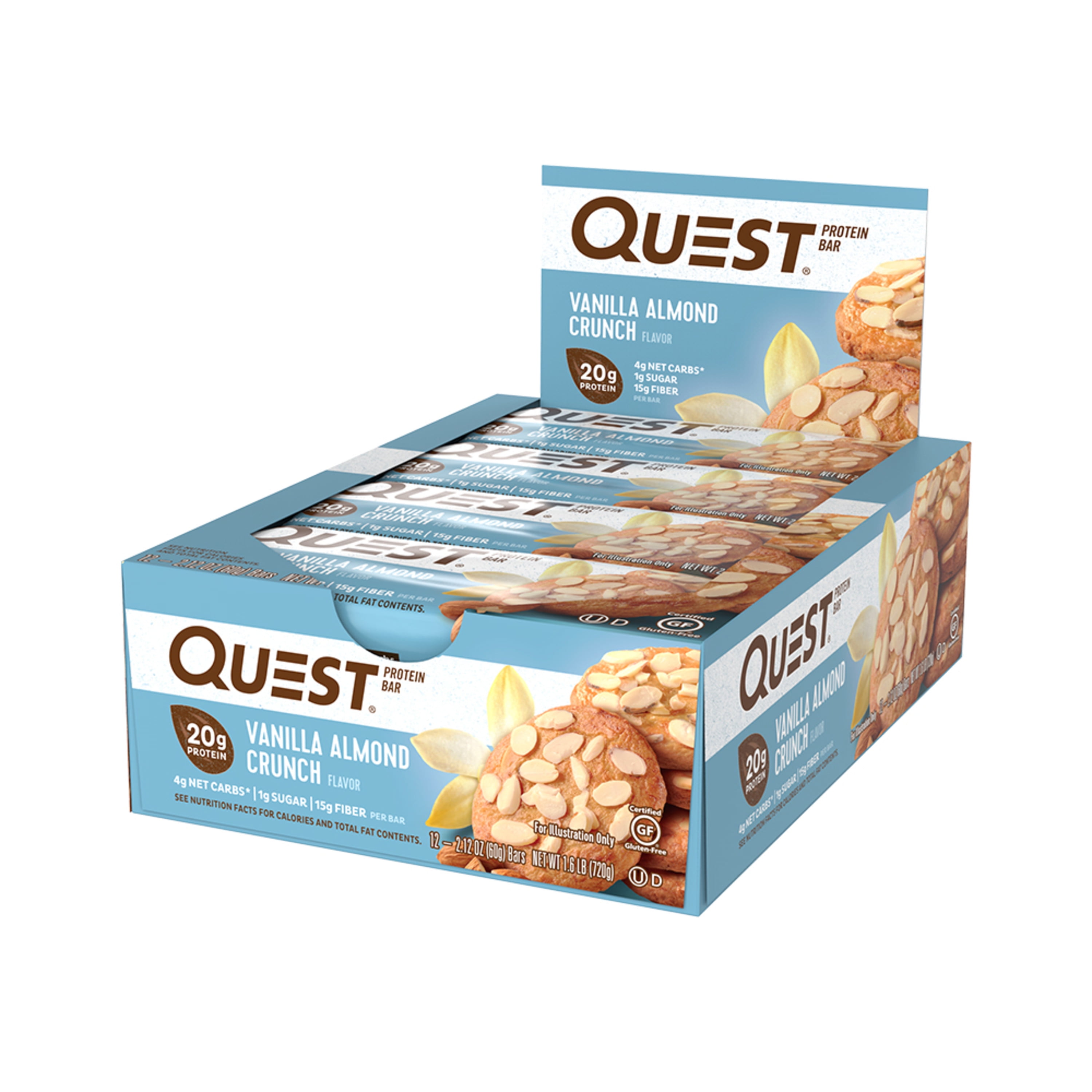 Quest Nutrition Protein Bar 12Pack Vanilla Almond Crunch