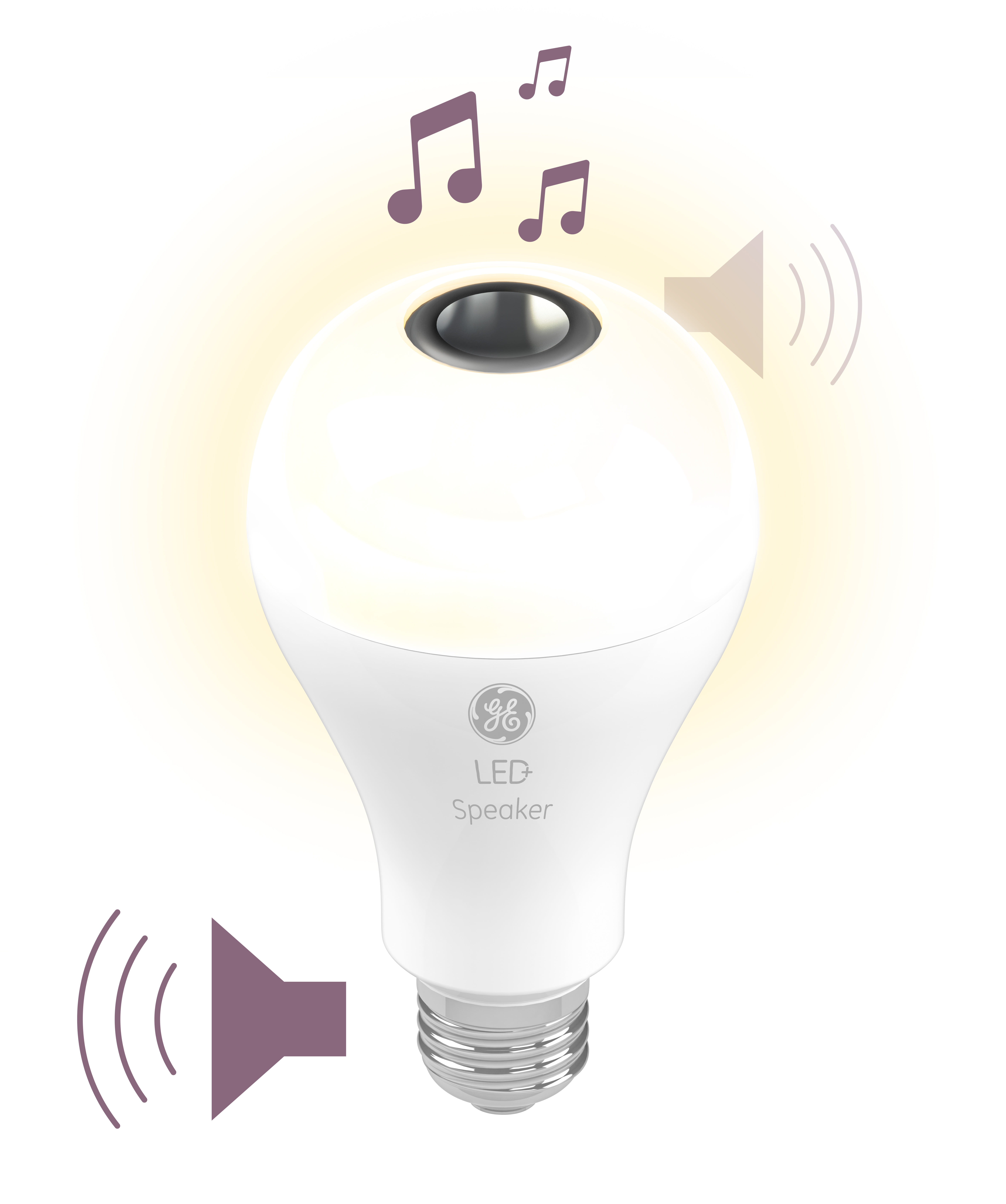 GE LED+ Light Bulb, Bluetooth Speaker, Light Bulb, Watts - Walmart.com