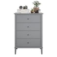thumbnail image 4 of BOWERY HILL Mid Century 4 Drawer Chest Dresser in Gray, 41.3”H x 29.7”W x 19.7”D, 4 of 8