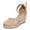 A-Beige119, variant on Womens Espadrille Wedge Sandals Closed Toe Suede Ankle Buckle Jute Soft Platform Sandals Vintage Elegant Soft Summer Vacation Sandals