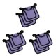 thumbnail image 4 of Methold Pack de 2 sillines de pollo con correas ajustables, tela Oxford, delantal para gallinas, ala trasera de aves, accesorio de protección Violeta 3piezas, 4 of 6