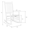 thumbnail image 3 of Tcbosik Rocking Chair, Outdoor Rocker with High Back, Lounge Chair for Lawn, Garden, Backyard, White, 3 of 8