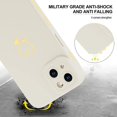 thumbnail image 3 of Compatible iPhone 14 6.1" 2022 Silicone Case for Women,Gold Size Heart Pattern Design Soft Liquid Silicone Shockproof Case, Side Cute Heart Pattern Slim Case for Ladies Girls(White), 3 of 7