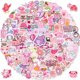 thumbnail image 1 of Paquete de pegatinas Mix and Match Pink Anime, vinilo impermeable, 200 unidades, 1 of 3