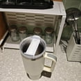 thumbnail image 4 of 40 OZ Tumbler Lid Replacement Fit for  Cup, 2 Pack Clear Replacement Lids Fit Travel Tumbler, Spill Proof Tumbler Covers for Cup Accessories (Clear - White), 4 of 7