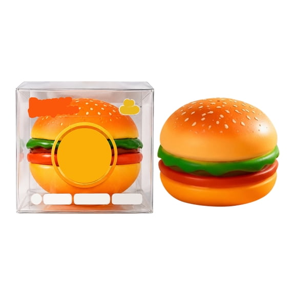 Realistic Hamburger Squishy Toy Simulation Food Shape Soft Filled Sensory Squeeze Stress Ball Slow Rising Squishy Toy Novelty Gift Idea For Home Office Study Space Daily Play