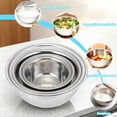 thumbnail image 4 of Set de 5 Bowls de Cocina de Acero Inoxidable, Recipientes en Diferentes Tamaños, Ideales para Ensaladas, Mezclar,Bowls de Cocina,pcs Tazones para Mezclar, Boles Mezcladores para Ensalada, 4 of 4
