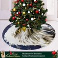 thumbnail image 6 of FMSHPON Independence Day Mighty EagleAmerican Flag Xmas Christmas Tree Skirt Stand Mat for Holiday Party Decoration Indoor Outdoor 36 inches, 6 of 6