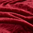 thumbnail image 3 of JML 3.3 lb Lightweight Embossed Plush Fleece Bed Blanket, Red, Full/Queen, 3 of 5