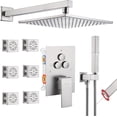 thumbnail image 3 of Shower Faucet Set Matte Shower System Four Modes Shower Faucet with in Handheld Ceiling Mount Shower Head with Shower Head Dual Modes Body Jets, 3 of 6