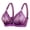 Purple, variant on Lace Push-Up Bra Women Solid Color Comfortable Hollow Out Bra Underwear No Underwire Tall Size Full Coverage Bra, Style 11580, Blue 38B