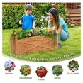 thumbnail image 6 of Wooden Raised Garden Bed, Solid Wood Gardening Plant Container w/Drainage Holes for Flower Vegetable Fruit, Outdoor Elevated Planter Box for Patio Garden Yard Balcony (36”x 16”x 15”), 6 of 6
