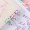 thumbnail image 2 of Paper Clips Set Sturdy Box Packed Light Cute Portable Multi Purpose Office Clips Set for Family School Business Purple, 2 of 3