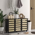 thumbnail image 2 of HOMCOM Shoe Cabinet with Adjustable Shelves for 15 Pairs of Shoes, Black, 2 of 10