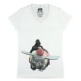 thumbnail image 4 of Star Wars Womens' Darth Vader Does The Dumbo Ride V-Neck Graphic T-Shirt, 4 of 7