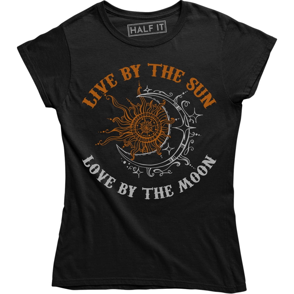 Live by The Sun Love by The Moon Tank Tops Women Funny Sun Moon Graphic T-Shirt Casual Sleeveless Beach Shirt Tank 
