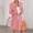 Pink, variant on Women Zipper Robe Long Sleeves House Coat Soft Bathrobe Sleepwear Winter Thick Warm Housecoat Loungewear Robes