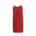 thumbnail image 6 of Zpzdpjkx Summer Dresses for Women Flowy Backless Pleated Spaghetti Strap Low Back Beach A Line Cami Dress, 6 of 7