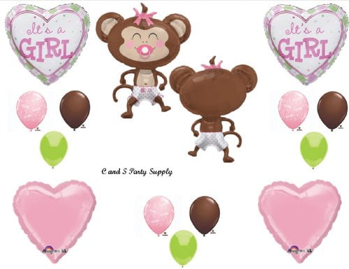 IT/'S A GIRL BUTTERFLY Baby Shower Balloons Decoration Supplies Luncheon Outdoor