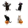 thumbnail image 1 of 4PCS Halloween Decorations Outdoor Cute Cat Yard Sign Metal Cat Decor, 1 of 5