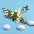 thumbnail image 6 of 1:48 Scale British Fighter Building Kits DIY Airplane Birthday Gift Table Decor Ornament Boy Toys for Kids Adults 3D Puzzles green, 6 of 8